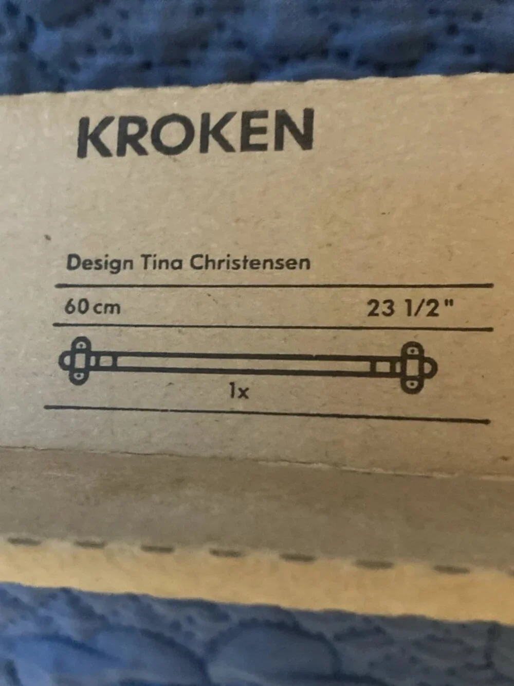 Ikea Kroken Black Towel Bar 23.5 “ AA-251694-2 - Tina Christensen Design